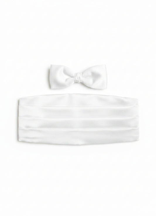 Conjunto faixa e laço  - Branco
