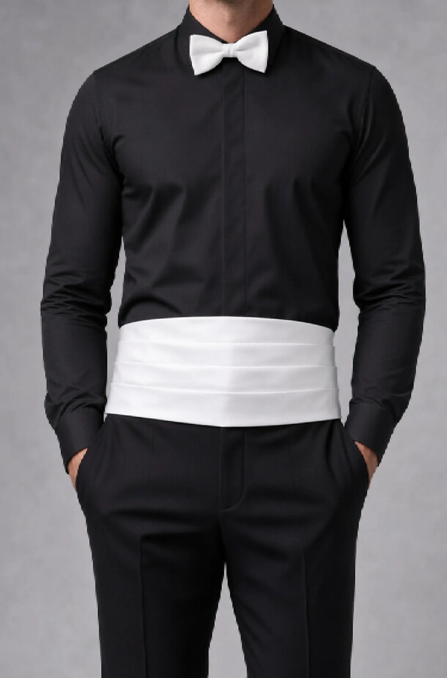 Conjunto faixa e laço  - Branco