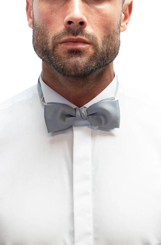 Silk Bow Tie - Grey
