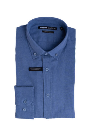 Camisa fit contemporary azul para dias quentes da primavera, são leves e dão sensação de frescura.